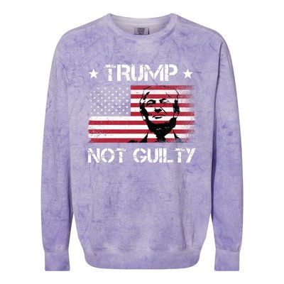 Trump Mug Shot, Trump Not Guilty Pro Trump Supporter Colorblast Crewneck Sweatshirt