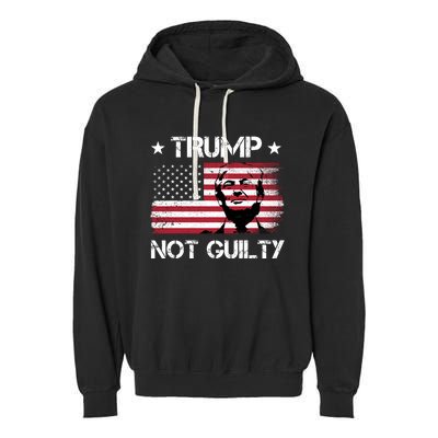 Trump Mug Shot, Trump Not Guilty Pro Trump Supporter Garment-Dyed Fleece Hoodie