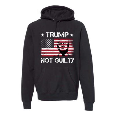 Trump Mug Shot, Trump Not Guilty Pro Trump Supporter Premium Hoodie