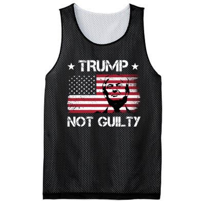 Trump Mug Shot, Trump Not Guilty Pro Trump Supporter Mesh Reversible Basketball Jersey Tank