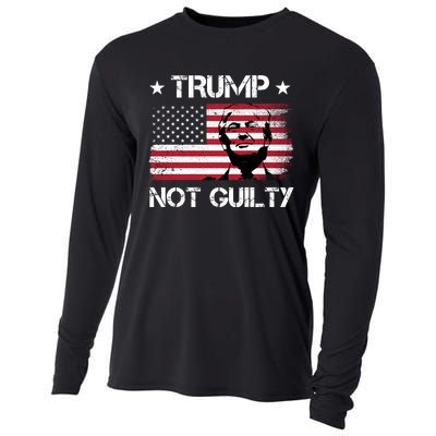 Trump Mug Shot, Trump Not Guilty Pro Trump Supporter Cooling Performance Long Sleeve Crew