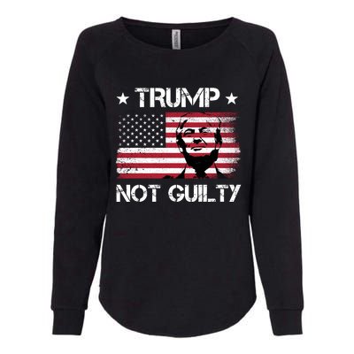 Trump Mug Shot, Trump Not Guilty Pro Trump Supporter Womens California Wash Sweatshirt