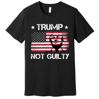 Trump Mug Shot, Trump Not Guilty Pro Trump Supporter Premium T-Shirt