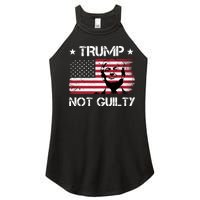 Trump Mug Shot, Trump Not Guilty Pro Trump Supporter Women's Perfect Tri Rocker Tank