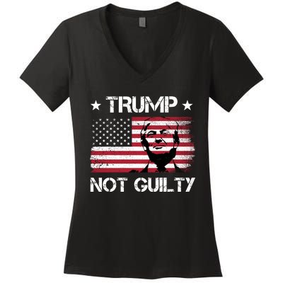 Trump Mug Shot, Trump Not Guilty Pro Trump Supporter Women's V-Neck T-Shirt