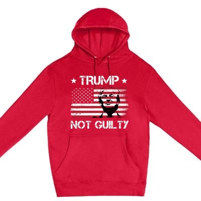 Trump Mug Shot, Trump Not Guilty Pro Trump Supporter Premium Pullover Hoodie