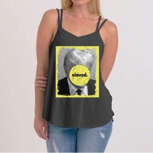 Trump Mug Shot Never Surrender Green Nimrod Trump Day Women's Strappy Tank