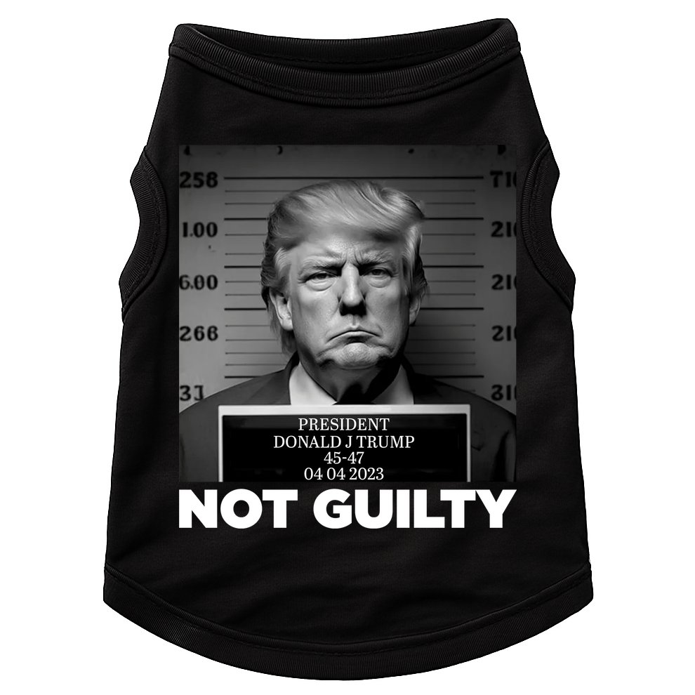 Trump Mug Shot, Trump Not Guilty Pro Trump Supporter Doggie Tank