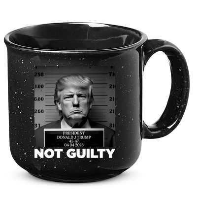 Trump Mug Shot, Trump Not Guilty Pro Trump Supporter 15oz Campfire Ceramic Mug
