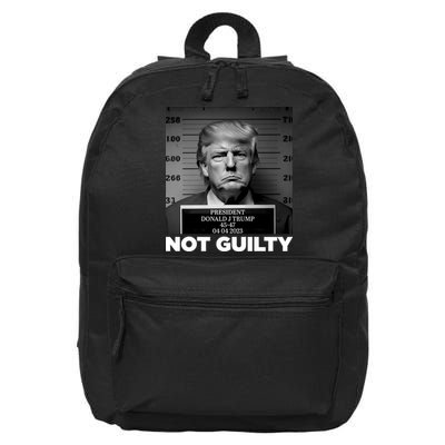 Trump Mug Shot, Trump Not Guilty Pro Trump Supporter 16 in Basic Backpack