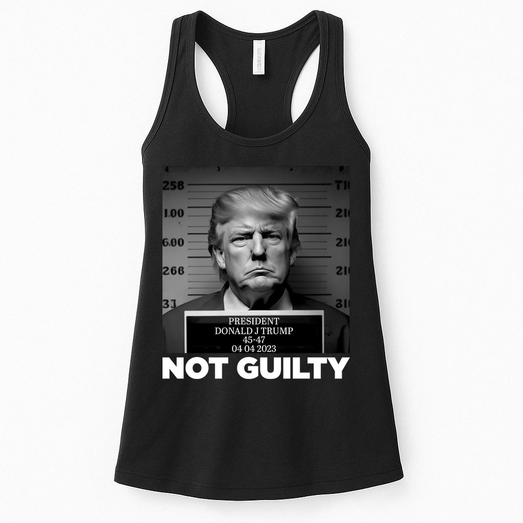 Trump Mug Shot, Trump Not Guilty Pro Trump Supporter Womens Tank Top