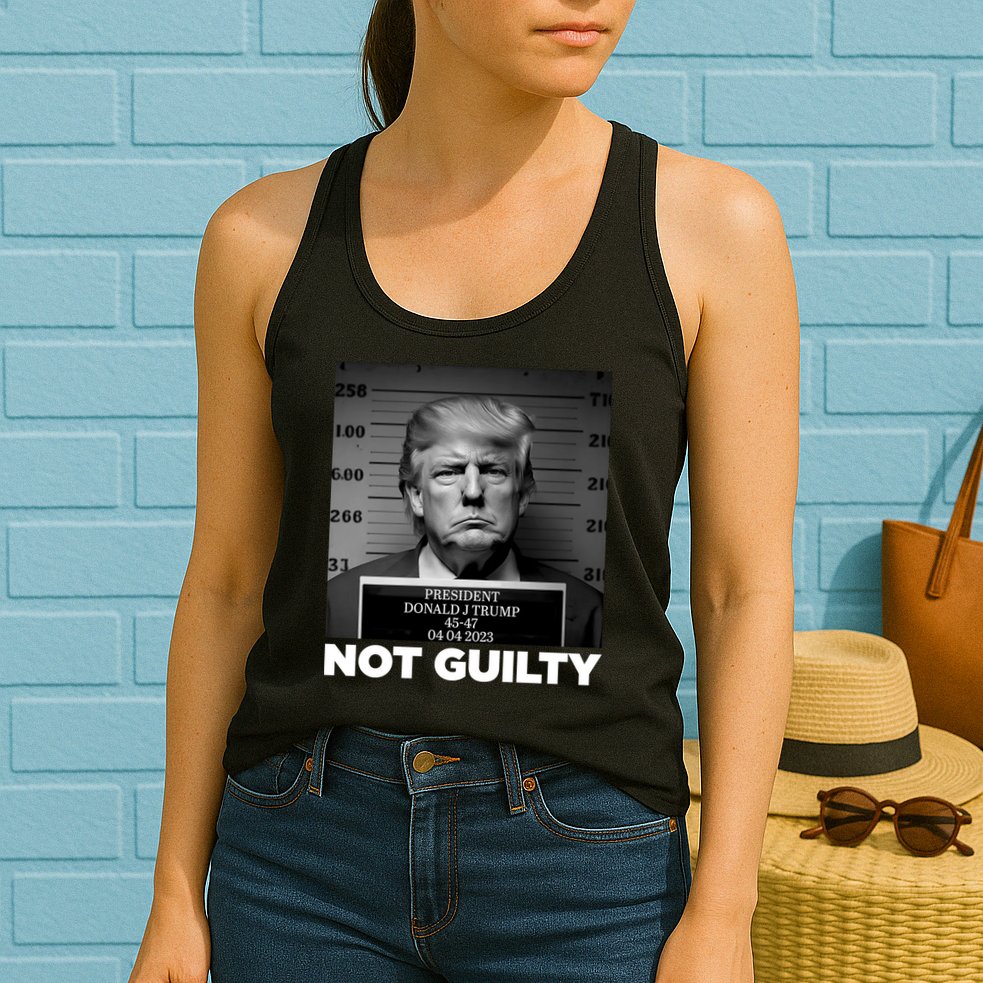 Trump Mug Shot, Trump Not Guilty Pro Trump Supporter Womens Tank Top