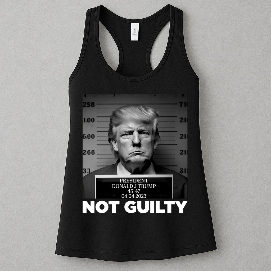 Trump Mug Shot, Trump Not Guilty Pro Trump Supporter Womens Tank Top