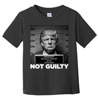 Trump Mug Shot, Trump Not Guilty Pro Trump Supporter Toddler T-Shirt