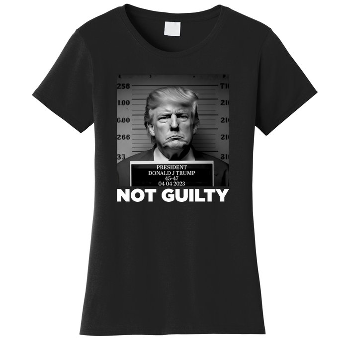 Trump Mug Shot, Trump Not Guilty Pro Trump Supporter Women's T-Shirt