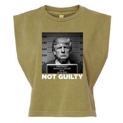 Trump Mug Shot, Trump Not Guilty Pro Trump Supporter Garment-Dyed Women's Muscle Tee