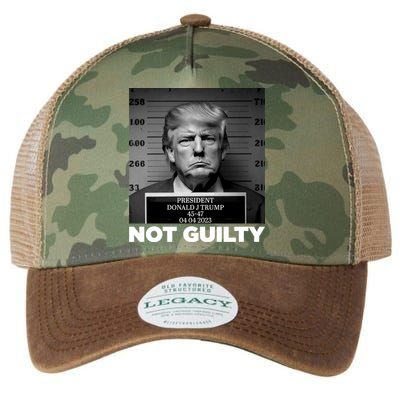 Trump Mug Shot, Trump Not Guilty Pro Trump Supporter Legacy Tie Dye Trucker Hat