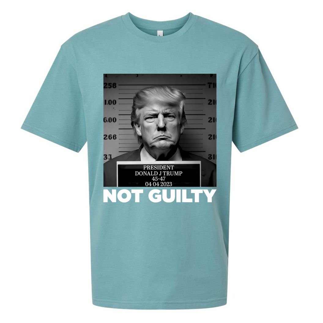 Trump Mug Shot, Trump Not Guilty Pro Trump Supporter Sueded Cloud Jersey T-Shirt