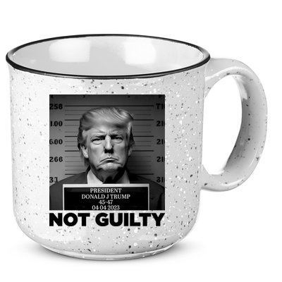 Trump Mug Shot, Trump Not Guilty Pro Trump Supporter 15oz Campfire Ceramic Mug