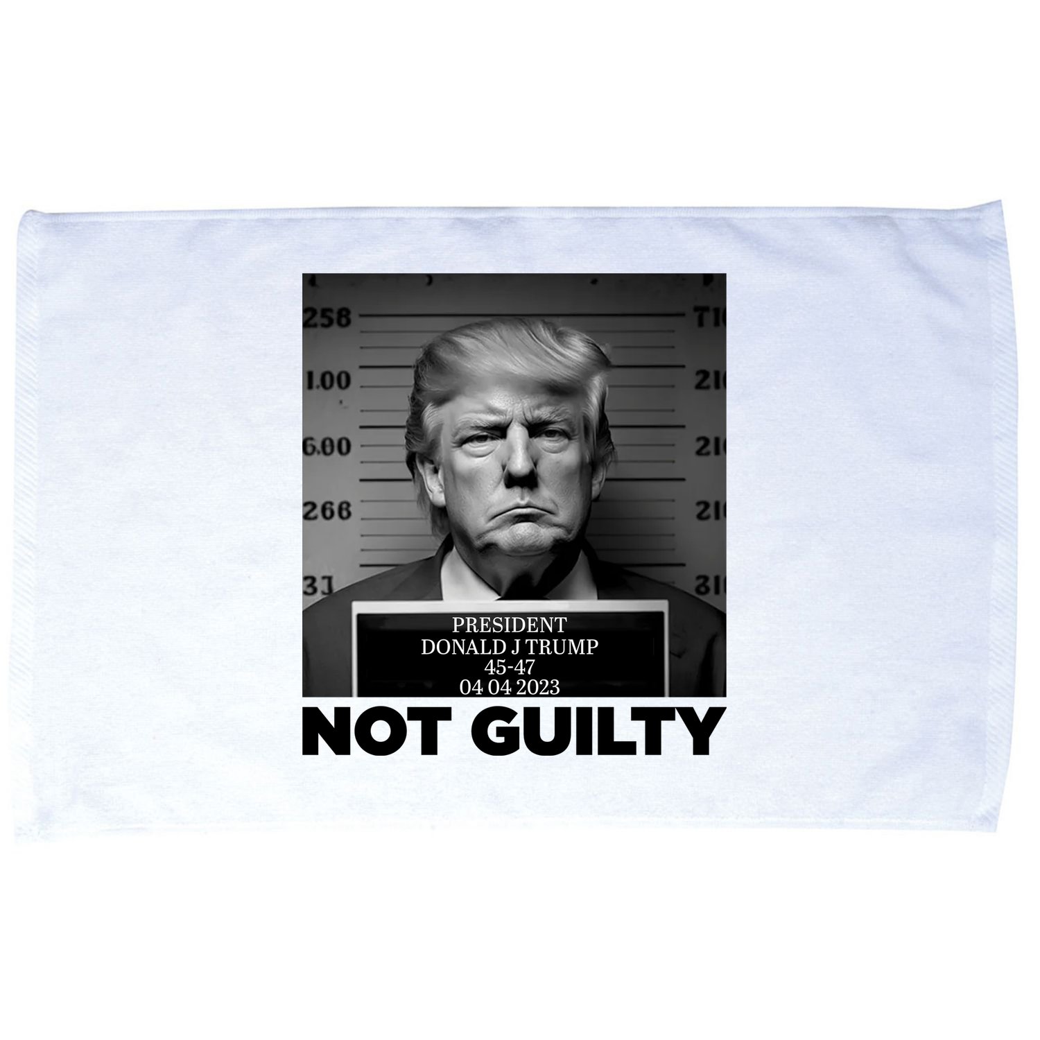 Trump Mug Shot, Trump Not Guilty Pro Trump Supporter Microfiber Hand Towel