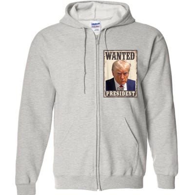 Trump Mug Shot Trump MugShot Never Surrender Full Zip Hoodie