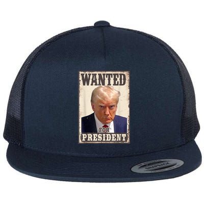 Trump Mug Shot Trump MugShot Never Surrender Flat Bill Trucker Hat