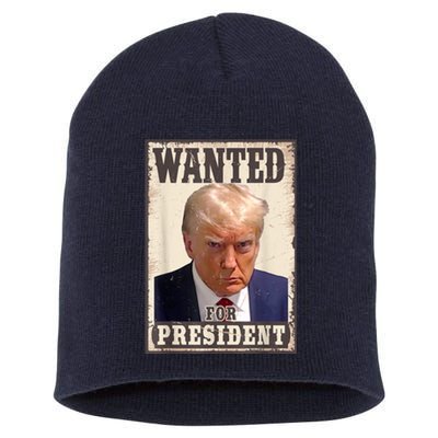 Trump Mug Shot Trump MugShot Never Surrender Short Acrylic Beanie