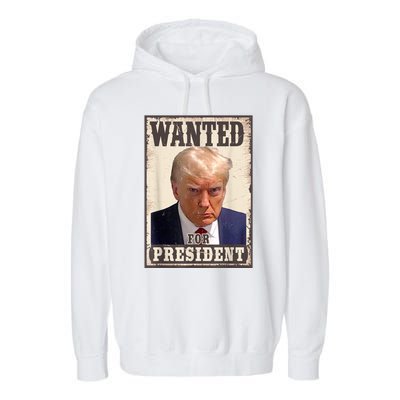 Trump Mug Shot Trump MugShot Never Surrender Garment-Dyed Fleece Hoodie