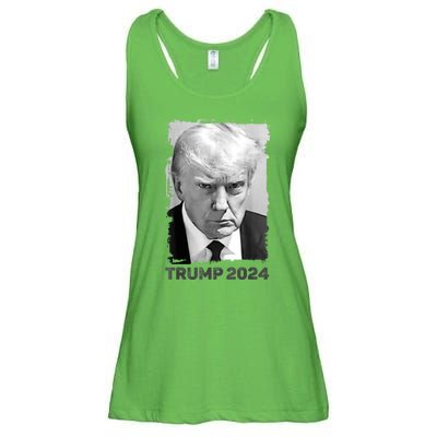 Trump Mug Shot Trump MugShot Never Surrender Ladies Essential Flowy Tank