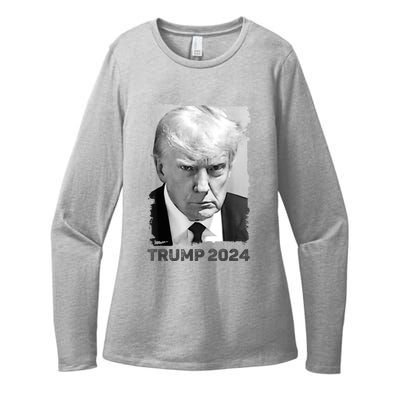 Trump Mug Shot Trump MugShot Never Surrender Womens CVC Long Sleeve Shirt