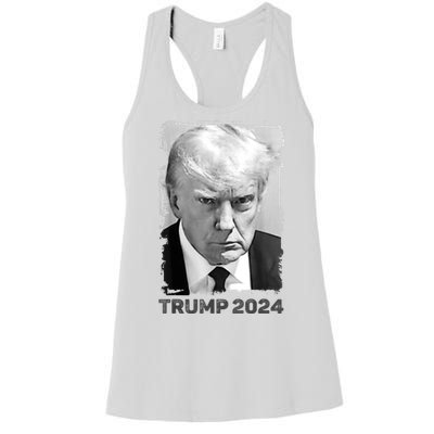 Trump Mug Shot Trump MugShot Never Surrender Women's Racerback Tank