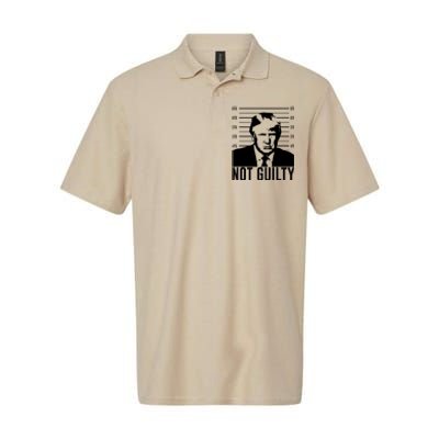 Trump Mug Shot, Trump Not Guilty Pro Trump Supporter Softstyle Adult Sport Polo