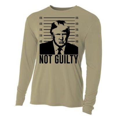 Trump Mug Shot, Trump Not Guilty Pro Trump Supporter Cooling Performance Long Sleeve Crew