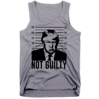 Trump Mug Shot, Trump Not Guilty Pro Trump Supporter Tank Top