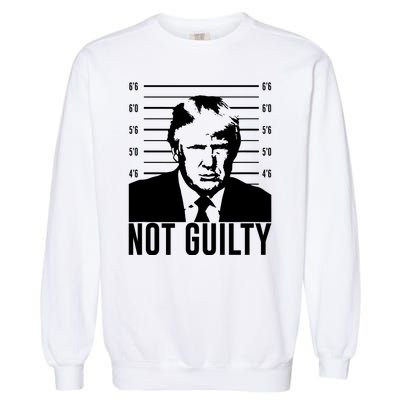 Trump Mug Shot, Trump Not Guilty Pro Trump Supporter Garment-Dyed Sweatshirt