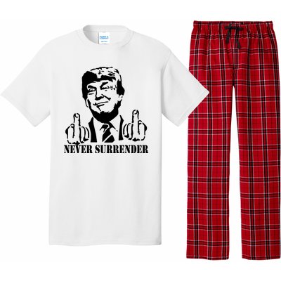 Trump Mug Shot Trump MugShot Never Surrender Pajama Set