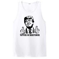 Trump Mug Shot Trump MugShot Never Surrender PosiCharge Competitor Tank