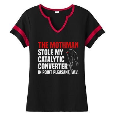 The Mothman Stole My Catalytic Converter In Point Vintage Ladies Halftime Notch Neck Tee