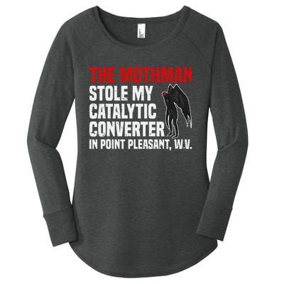 The Mothman Stole My Catalytic Converter In Point Vintage Women's Perfect Tri Tunic Long Sleeve Shirt