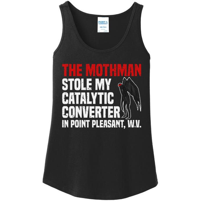 The Mothman Stole My Catalytic Converter In Point Vintage Ladies Essential Tank