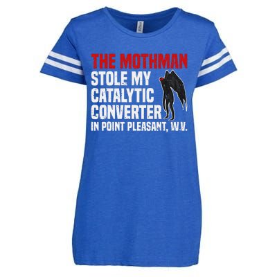 The Mothman Stole My Catalytic Converter In Point Vintage Enza Ladies Jersey Football T-Shirt