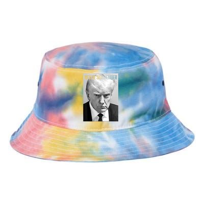 Trump Mug Shot Donald Trump Mug Shot Never Surrender Tie Dye Newport Bucket Hat