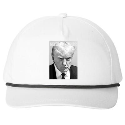 Trump Mug Shot Donald Trump Mug Shot Never Surrender Snapback Five-Panel Rope Hat