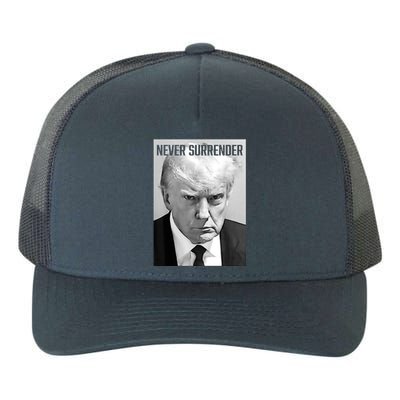 Trump Mug Shot Donald Trump Mug Shot Never Surrender Yupoong Adult 5-Panel Trucker Hat