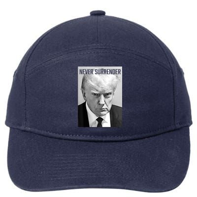 Trump Mug Shot Donald Trump Mug Shot Never Surrender 7-Panel Snapback Hat