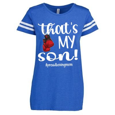 Thats My Son Proud Boxing Mom Boxing Mama Cute Gift Enza Ladies Jersey Football T-Shirt