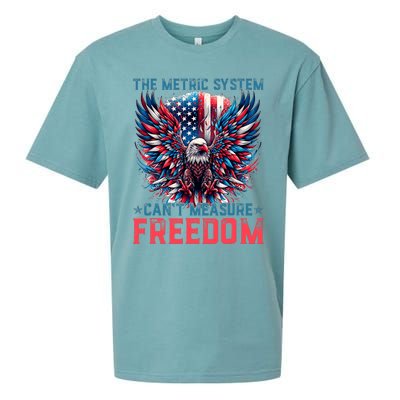 The Metric System CanT Measure Freedom Eagle Meme Sueded Cloud Jersey T-Shirt