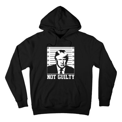 Trump Mug Shot, Trump Not Guilty Pro Trump Supporter Hoodie