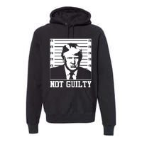 Trump Mug Shot, Trump Not Guilty Pro Trump Supporter Premium Hoodie