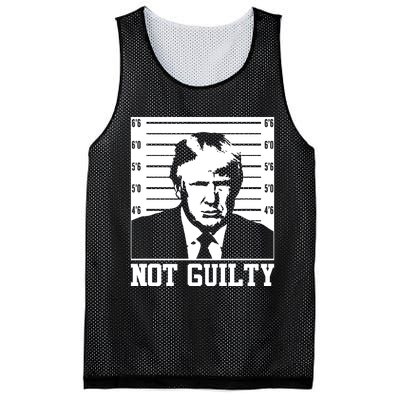 Trump Mug Shot, Trump Not Guilty Pro Trump Supporter Mesh Reversible Basketball Jersey Tank